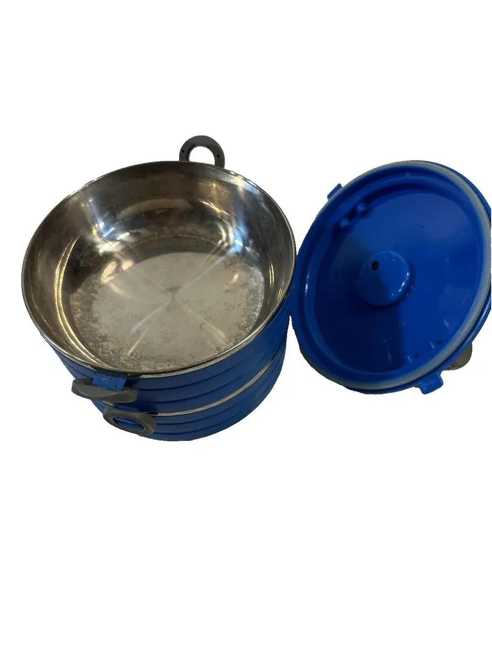 GO PET Bento Box Metal Inside Food Snack Water Bowls Containers Handle Compact